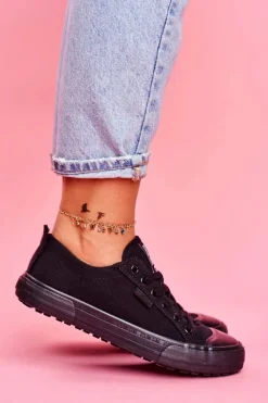 Trampki Damskie Big Star|Trampki Damskie Niskie>Big Star Shoes Damskie Trampki Big Star Czarne FF274A080