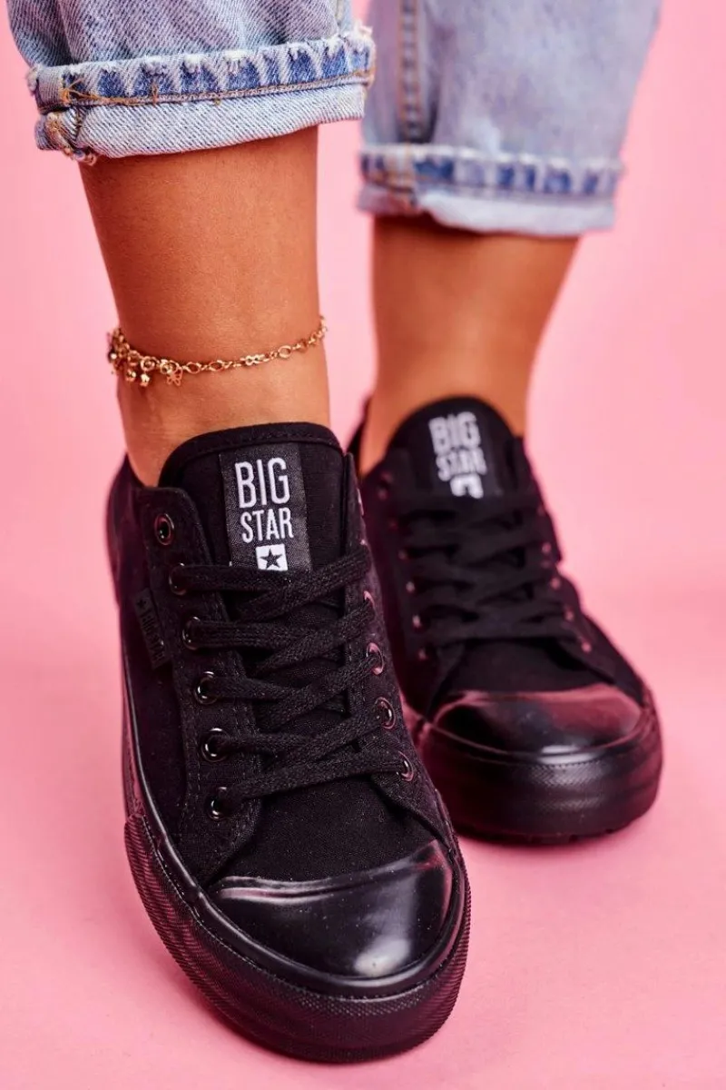 Trampki Damskie Big Star|Trampki Damskie Niskie>Big Star Shoes Damskie Trampki Big Star Czarne FF274A080