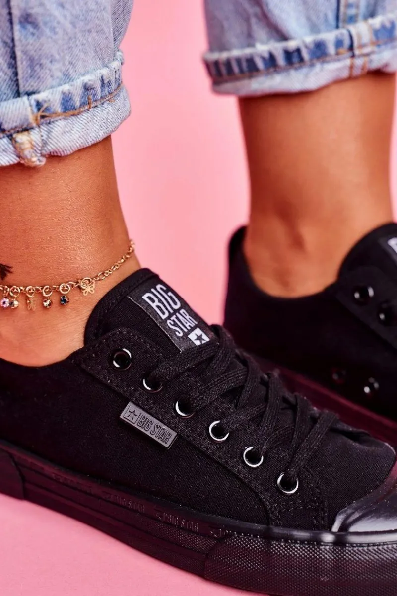 Trampki Damskie Big Star|Trampki Damskie Niskie>Big Star Shoes Damskie Trampki Big Star Czarne FF274A080