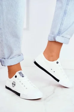 Outlet Big Star Shoes Damskie Trampki Big Star Białe FF274228