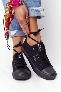 Trampki Damskie Big Star|Trampki Damskie Niskie>Big Star Shoes Damskie Trampki BIG STAR HH274018 Czarne