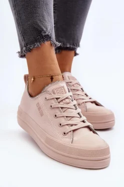 Sale Big Star Shoes Damskie Trampki Big Star NN274851 Różowe Różowy