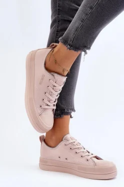 Sale Big Star Shoes Damskie Trampki Big Star NN274851 Różowe Różowy