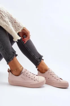 Sale Big Star Shoes Damskie Trampki Big Star NN274851 Różowe Różowy