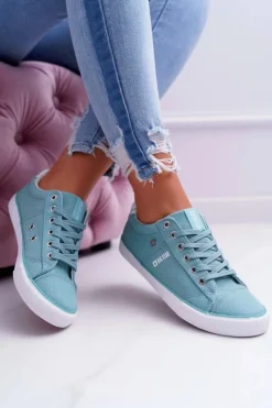 Trampki Damskie Big Star|Big Star>Big Star Shoes Damskie Trampki Big Star Miętowe DD274351