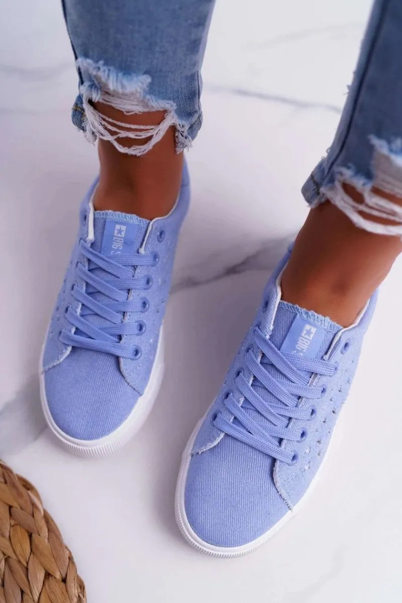 Best Damskie Trampki Big Star Niebieskie DD274047 Damskie Trampki Damskie Big Star|Big Star