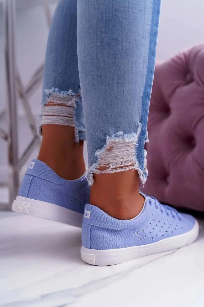 Best Damskie Trampki Big Star Niebieskie DD274047 Damskie Trampki Damskie Big Star|Big Star