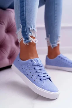 Best Damskie Trampki Big Star Niebieskie DD274047 Damskie Trampki Damskie Big Star|Big Star