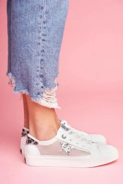 Outlet Big Star Shoes Damskie Trampki Big Star Białe FF274487