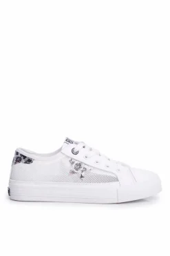 Outlet Big Star Shoes Damskie Trampki Big Star Białe FF274487