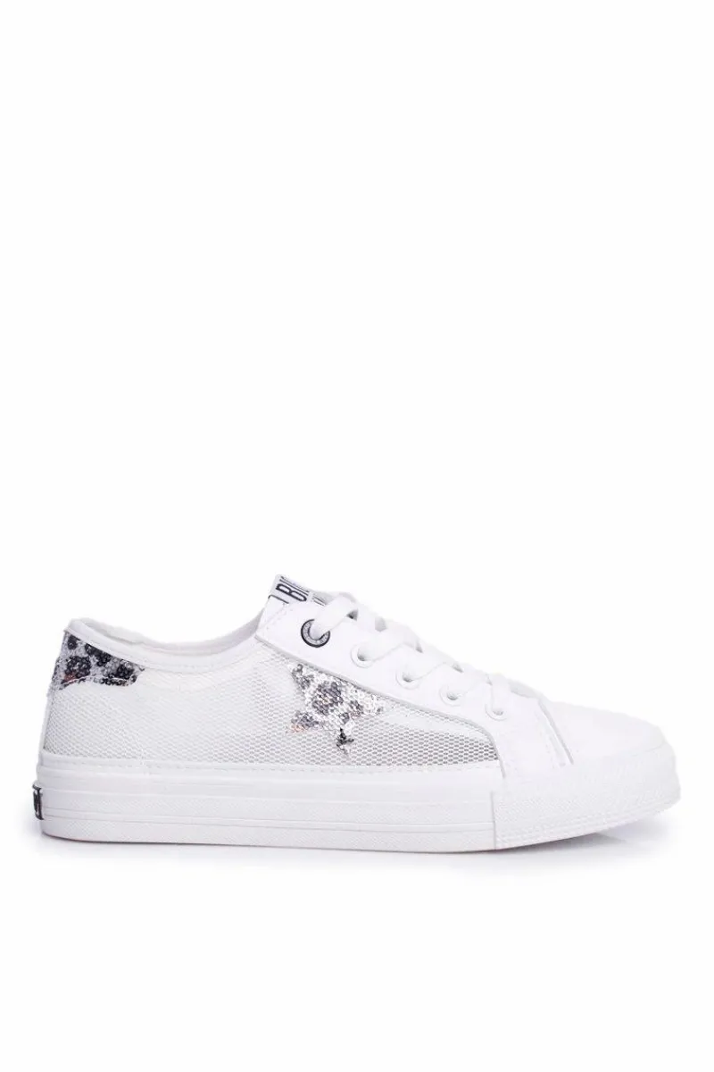 Outlet Big Star Shoes Damskie Trampki Big Star Białe FF274487