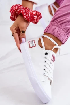 Trampki Damskie Big Star|Trampki Damskie Niskie>Big Star Shoes Damskie Trampki BIG STAR HH274131 Białe