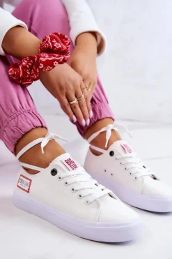 Trampki Damskie Big Star|Trampki Damskie Niskie></noscript>Big Star Shoes Damskie Trampki BIG STAR HH274131 Białe