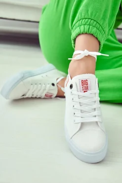 Trampki Damskie Big Star|Trampki Damskie Niskie></noscript>Big Star Shoes Damskie Trampki BIG STAR HH274131 Białe