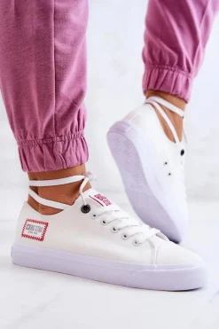 Trampki Damskie Big Star|Trampki Damskie Niskie></noscript>Big Star Shoes Damskie Trampki BIG STAR HH274131 Białe