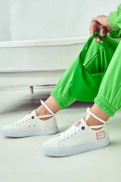 Trampki Damskie Big Star|Trampki Damskie Niskie></noscript>Big Star Shoes Damskie Trampki BIG STAR HH274131 Białe