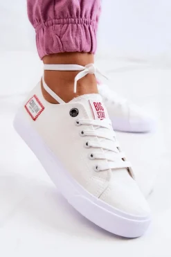 Trampki Damskie Big Star|Trampki Damskie Niskie></noscript>Big Star Shoes Damskie Trampki BIG STAR HH274131 Białe