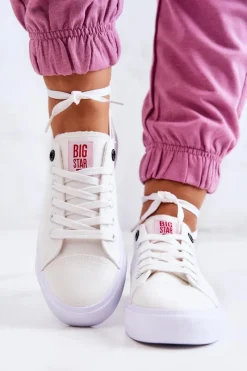 Trampki Damskie Big Star|Trampki Damskie Niskie></noscript>Big Star Shoes Damskie Trampki BIG STAR HH274131 Białe