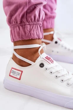 Trampki Damskie Big Star|Trampki Damskie Niskie></noscript>Big Star Shoes Damskie Trampki BIG STAR HH274131 Białe