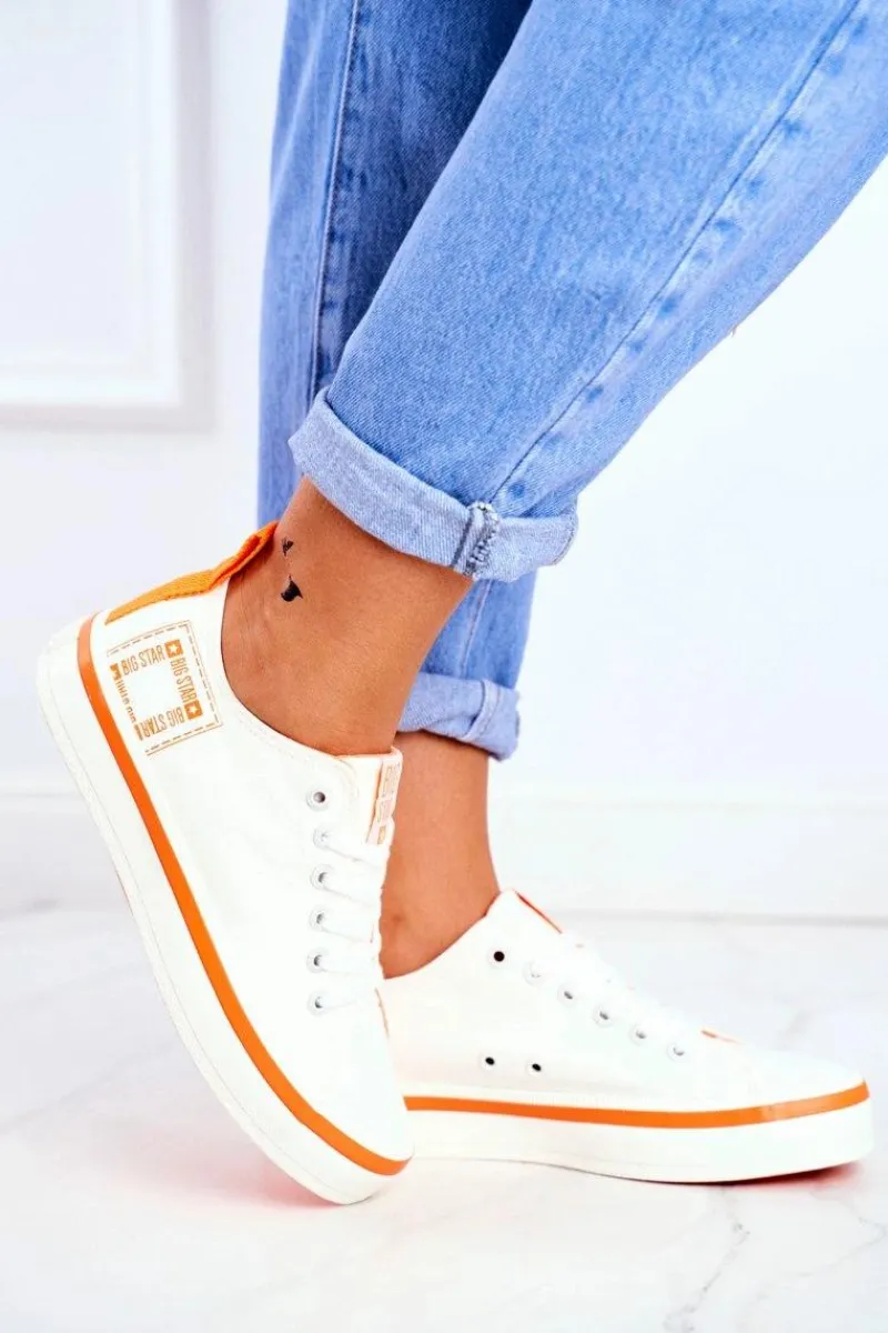 New Big Star Shoes Damskie Trampki Big Star Białe FF274A065