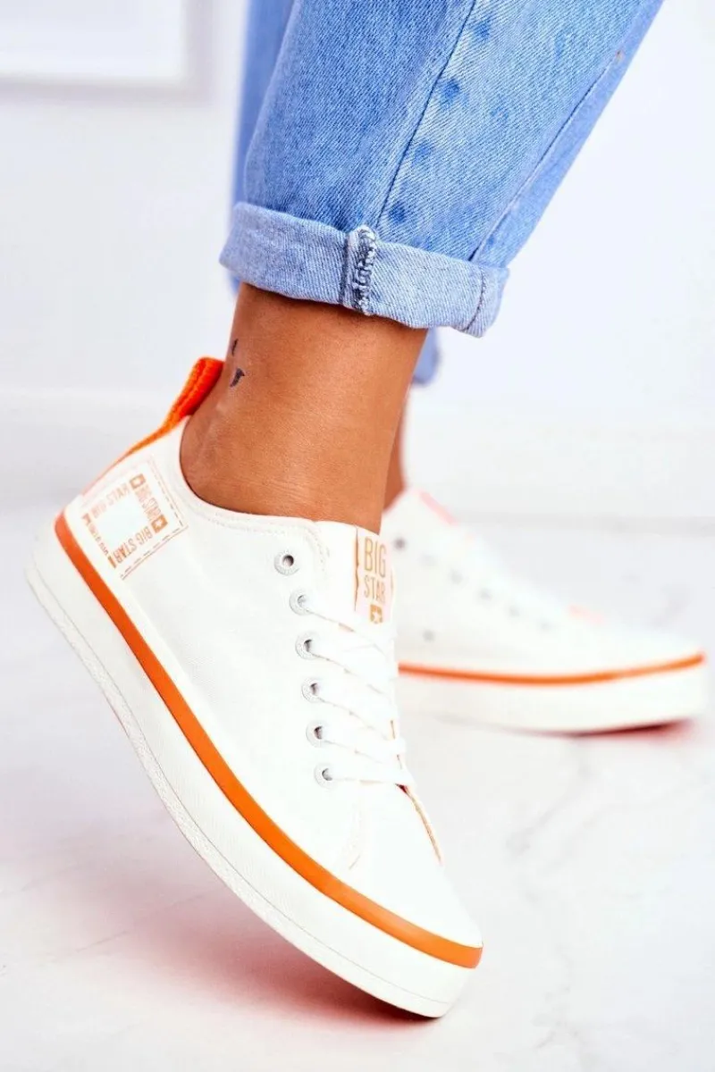 New Big Star Shoes Damskie Trampki Big Star Białe FF274A065