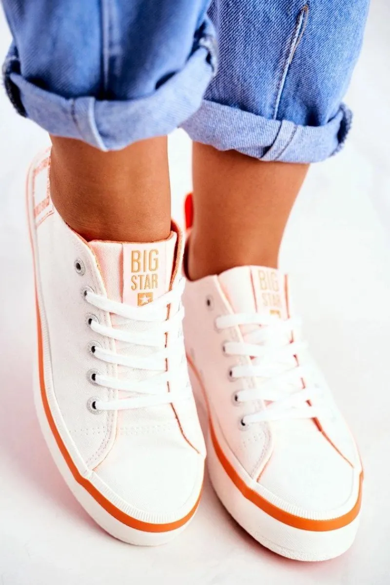 New Big Star Shoes Damskie Trampki Big Star Białe FF274A065