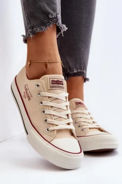 Clearance Damskie Trampki Big Star NN274236 Beżowe Damskie Trampki Damskie Big Star|Trampki Damskie Niskie