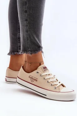 Clearance Damskie Trampki Big Star NN274236 Beżowe Damskie Trampki Damskie Big Star|Trampki Damskie Niskie