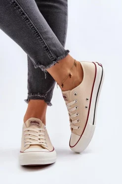 Clearance Damskie Trampki Big Star NN274236 Beżowe Damskie Trampki Damskie Big Star|Trampki Damskie Niskie