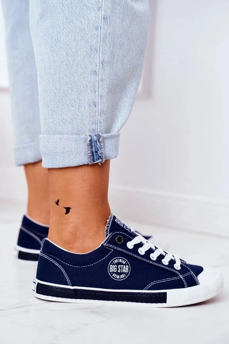 Online Damskie Trampki Big Star Granatowe FF274229 Damskie Trampki Damskie Big Star|Trampki Damskie Niskie