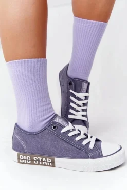 Trampki Damskie Niskie|Trampki Damskie Big Star>Big Star Shoes Damskie Trampki BIG STAR HH274114 Granatowe