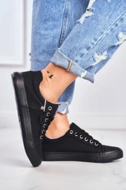 Trampki Damskie Big Star|Trampki Damskie Niskie>Big Star Shoes Damskie Trampki Big Star Czarne AA274513