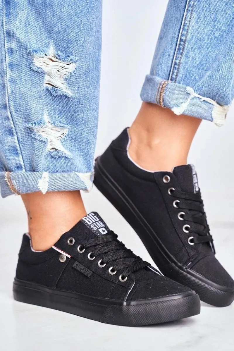 Trampki Damskie Big Star|Trampki Damskie Niskie>Big Star Shoes Damskie Trampki Big Star Czarne AA274513