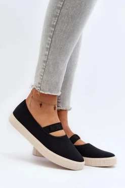 Trampki Damskie Slip-On|Trampki Damskie Big Star>Big Star Shoes Damskie Trampki Big Star NN274603 Czarne Czarny