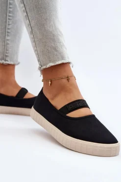 Trampki Damskie Slip-On|Trampki Damskie Big Star></noscript>Big Star Shoes Damskie Trampki Big Star NN274603 Czarne Czarny