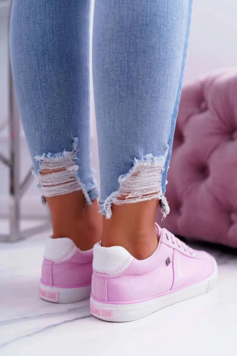 Clearance Big Star Shoes Damskie Trampki Big Star Różowe DD274352