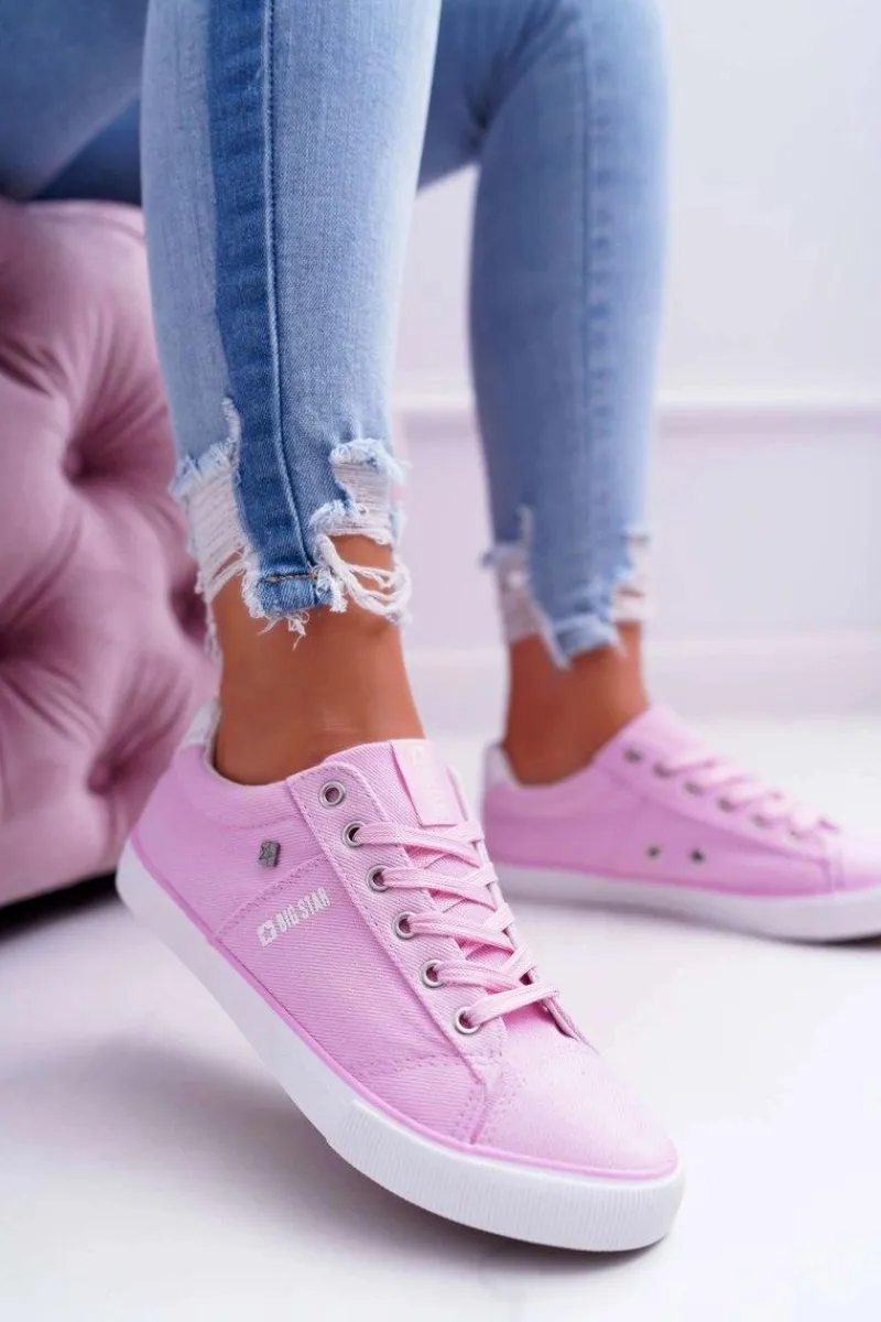 Clearance Big Star Shoes Damskie Trampki Big Star Różowe DD274352