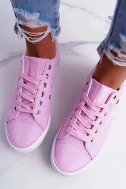 Clearance Big Star Shoes Damskie Trampki Big Star Różowe DD274352