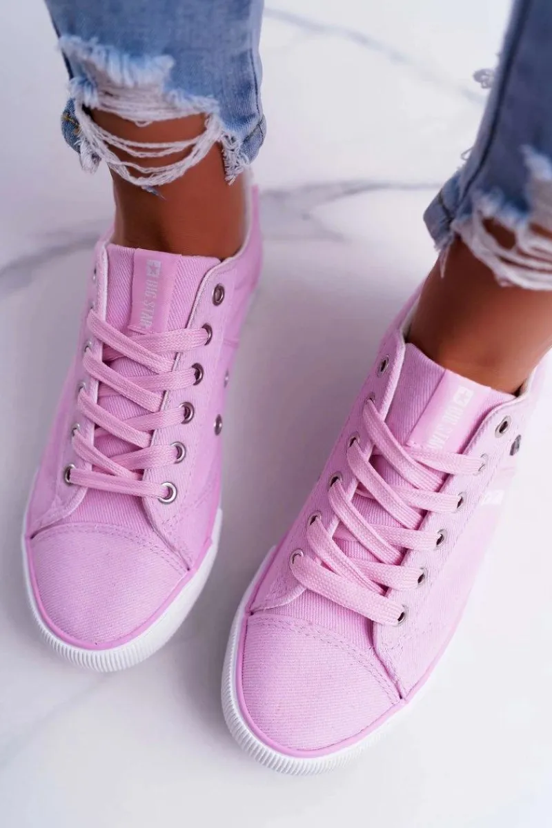 Clearance Big Star Shoes Damskie Trampki Big Star Różowe DD274352