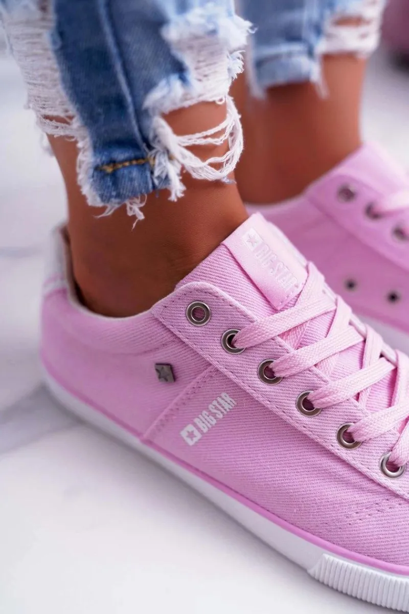 Clearance Big Star Shoes Damskie Trampki Big Star Różowe DD274352