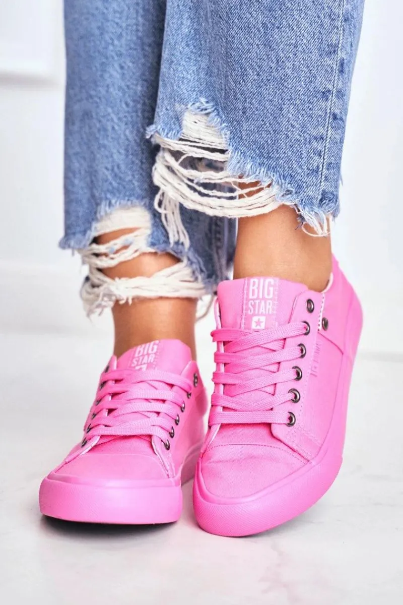 Clearance Damskie Trampki Big Star Różowe AA274509 Damskie Trampki Damskie Big Star|Trampki Damskie Niskie