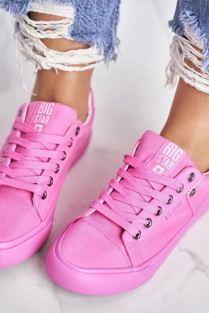 Clearance Damskie Trampki Big Star Różowe AA274509 Damskie Trampki Damskie Big Star|Trampki Damskie Niskie