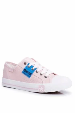 Trampki Damskie Big Star|Trampki Damskie Niskie></noscript>Big Star Shoes Damskie Trampki Big Star Ażurowe Różowe FF274033