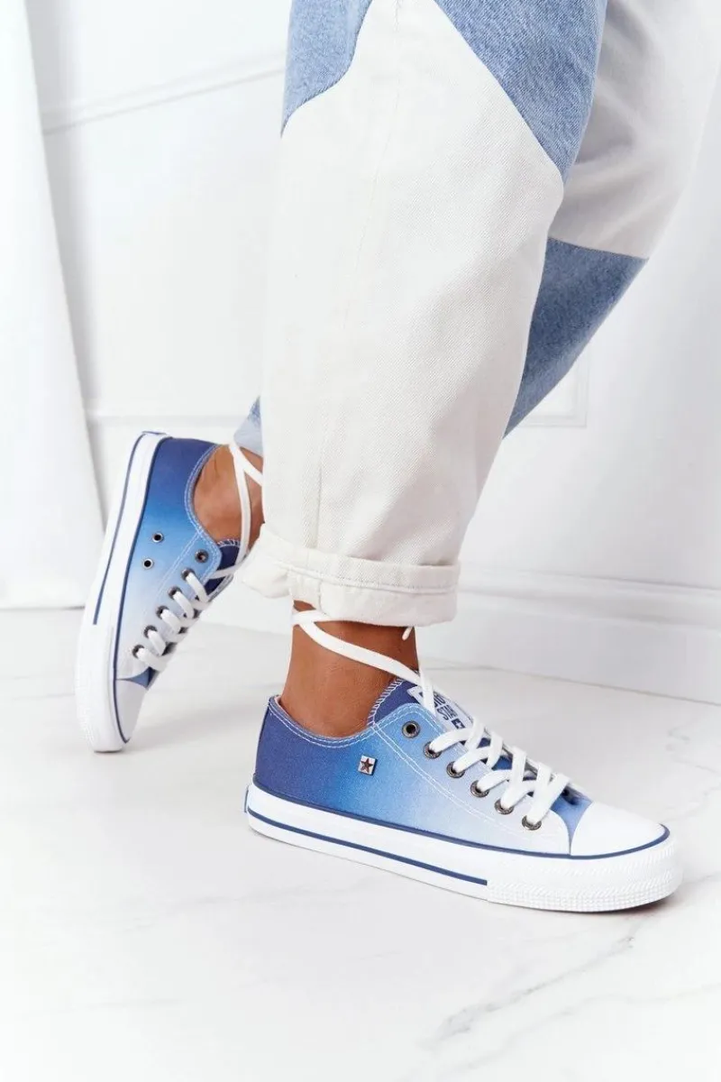 Discount Big Star Shoes Damskie Trampki BIG STAR HH274129 Ombre Granatowe