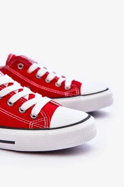 Sale Big Star Shoes Damskie Trampki Big Star T274020 Czerwone