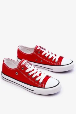 Sale Big Star Shoes Damskie Trampki Big Star T274020 Czerwone