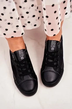 Trampki Damskie Big Star|Trampki Damskie Niskie>Big Star Shoes Damskie Trampki Big Star Czarne FF274489