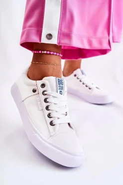 Clearance Big Star Shoes Damskie Trampki Big Star Białe AA274511