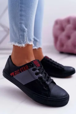 Trampki Damskie Big Star|Trampki Damskie Niskie>Big Star Shoes Damskie Trampki Big Star Czarne EE274090
