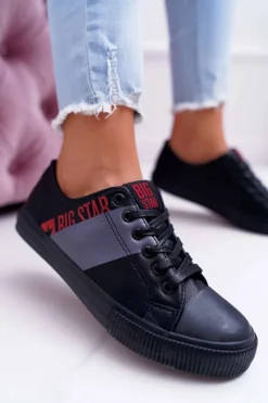 Trampki Damskie Big Star|Trampki Damskie Niskie></noscript>Big Star Shoes Damskie Trampki Big Star Czarne EE274090